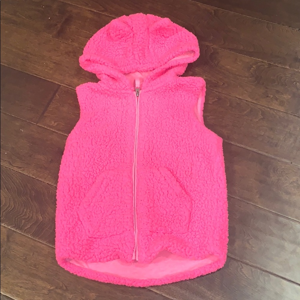 Pre-loved Cat and Jack Fleece Vest with 🐻 ears 💕